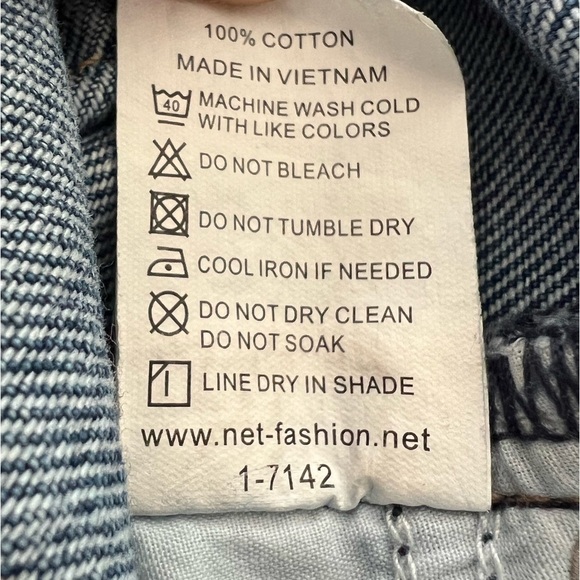 NET Originally Denim Collection shorts fry hem distress Size 34 summer - Picture 6 of 7